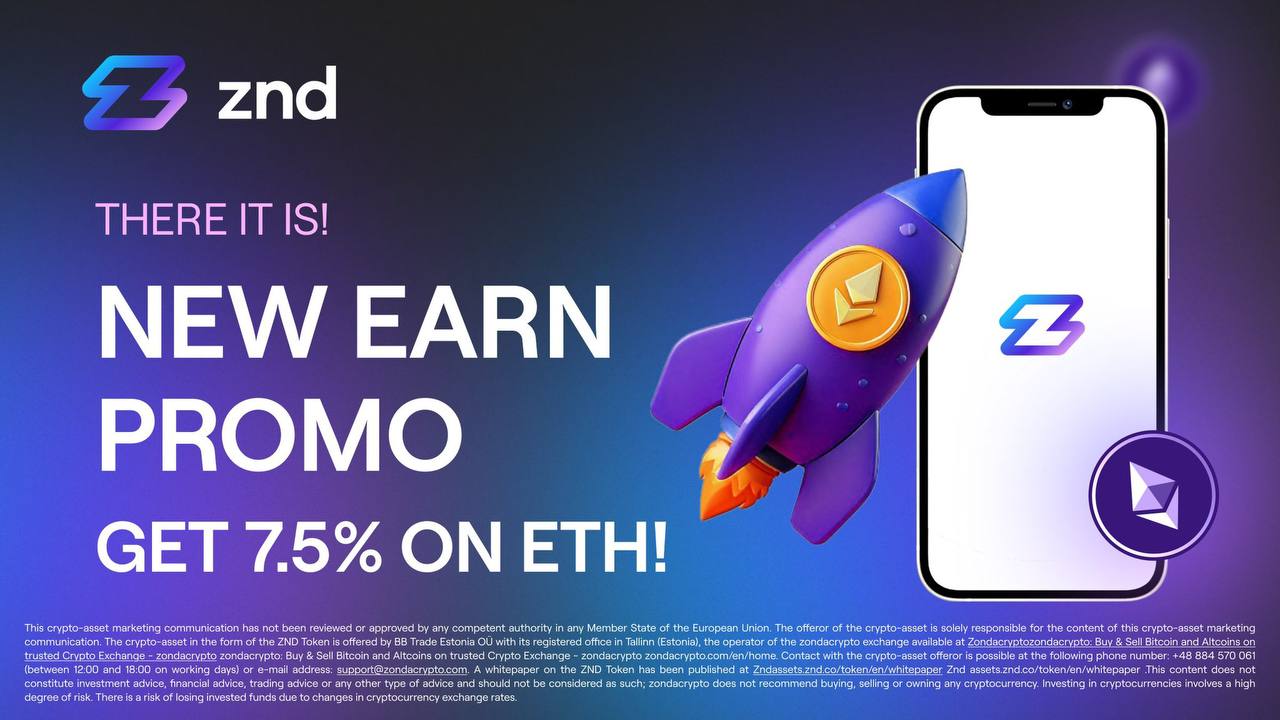 Let Your ETH Work for You - New 7.5% APR Offer on ZND Earn