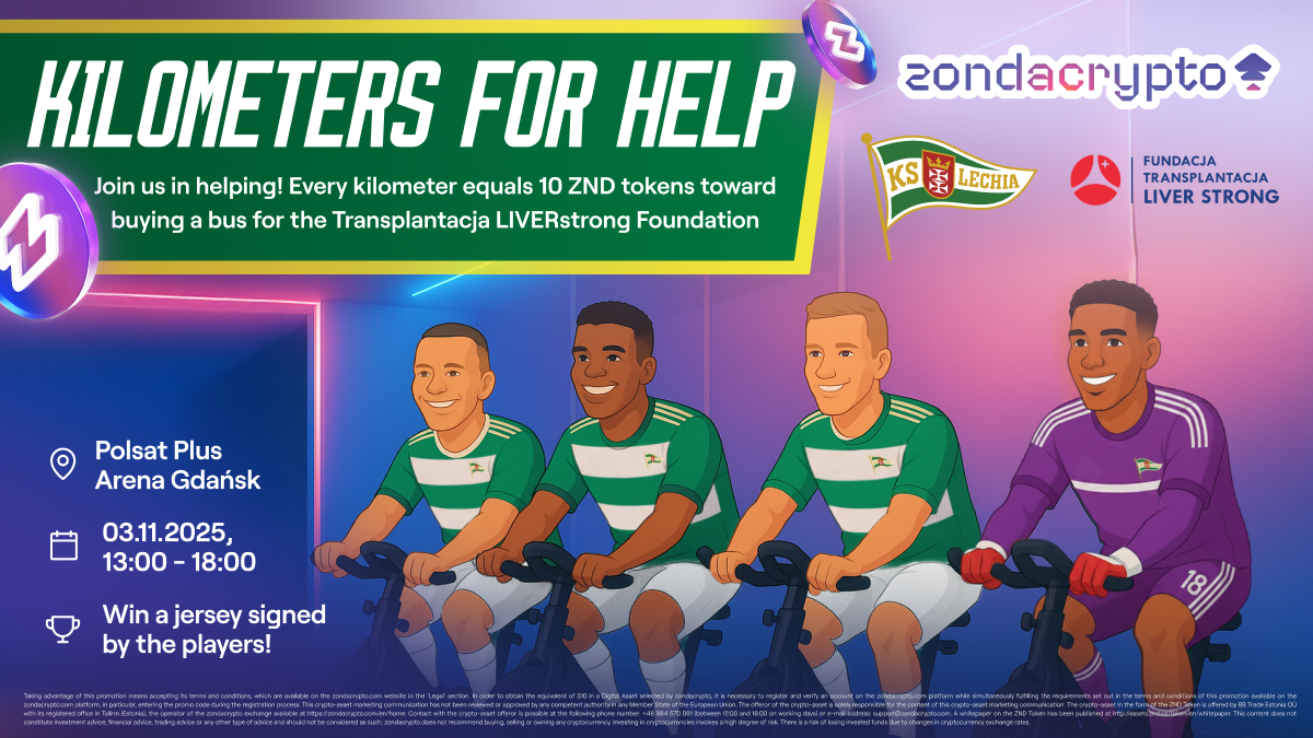 #KilometryNaPomoc is coming to Gdańsk with zondacrypto and Lechia Gdańsk!