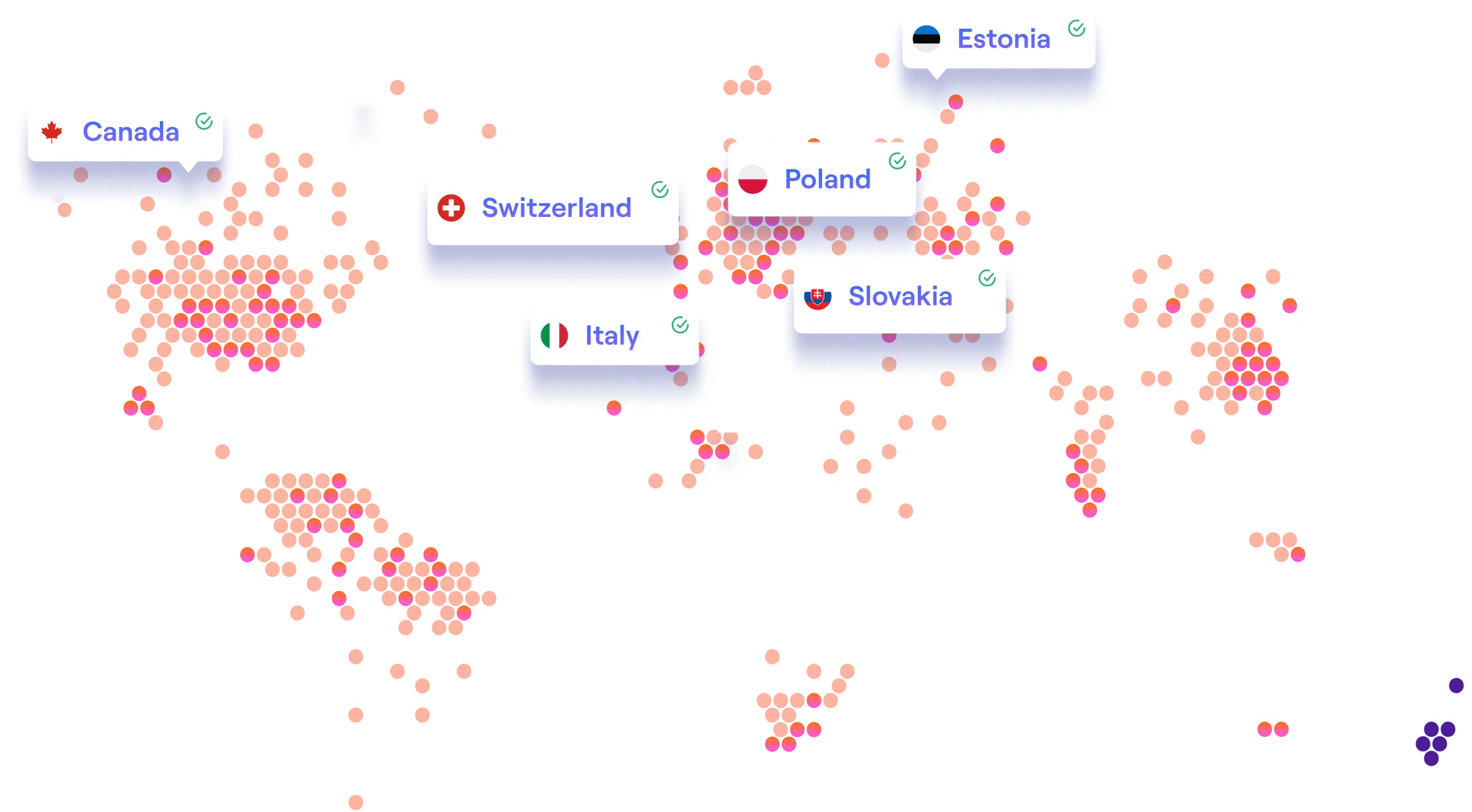 Mapa-múndi destacando países onde a zondacrypto opera sob licença