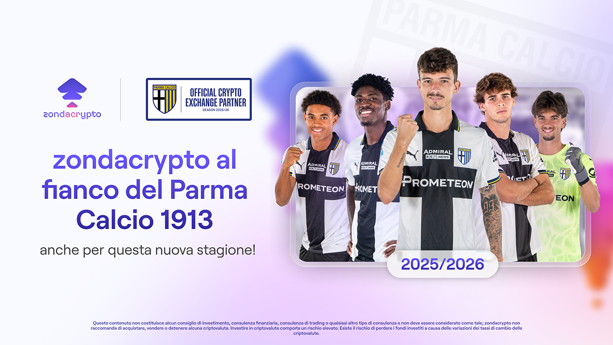 zondacrypto rinnova la partnership con il Parma Calcio 1913 per la stagione 2025/2026