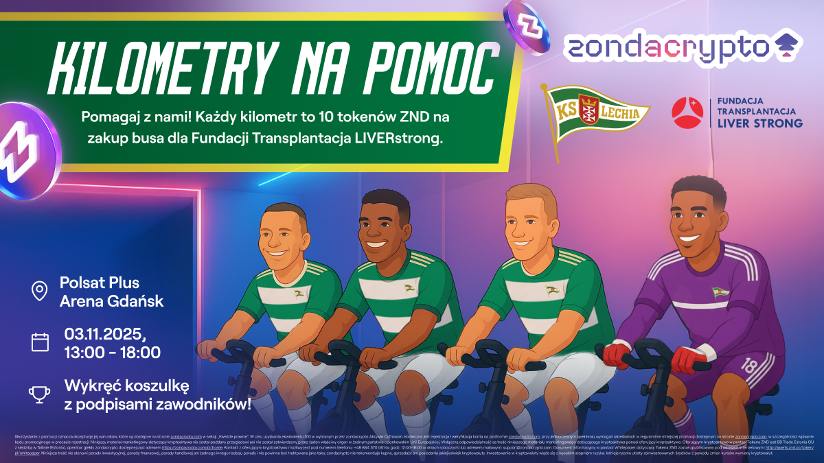 #KilometryNaPomoc tym razem w Gdańsku wraz z zondacrypto i Lechią Gdańsk!
