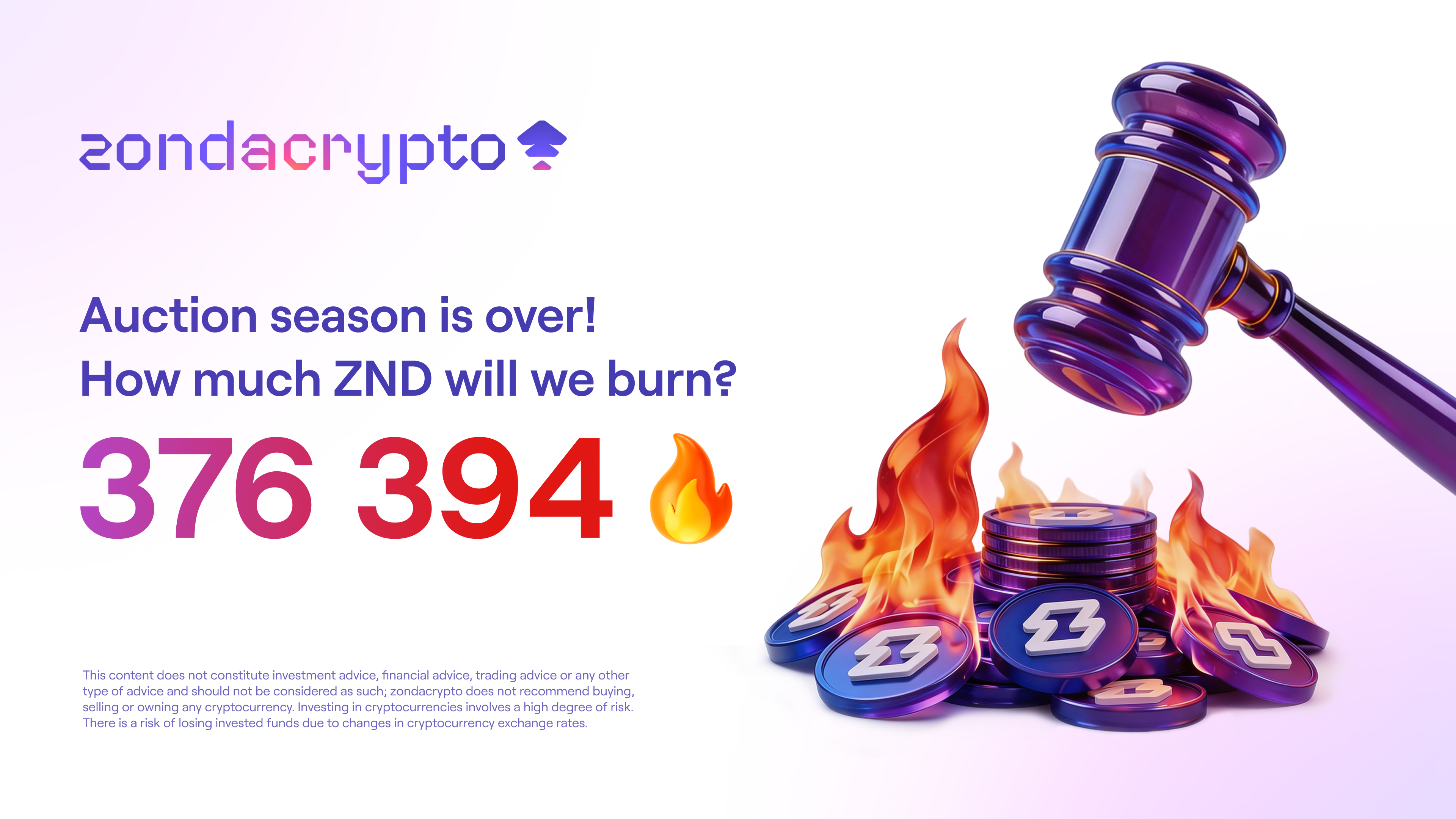 The grand finale of zondacrypto auctions season 1: success, thrills, and ZND burning!