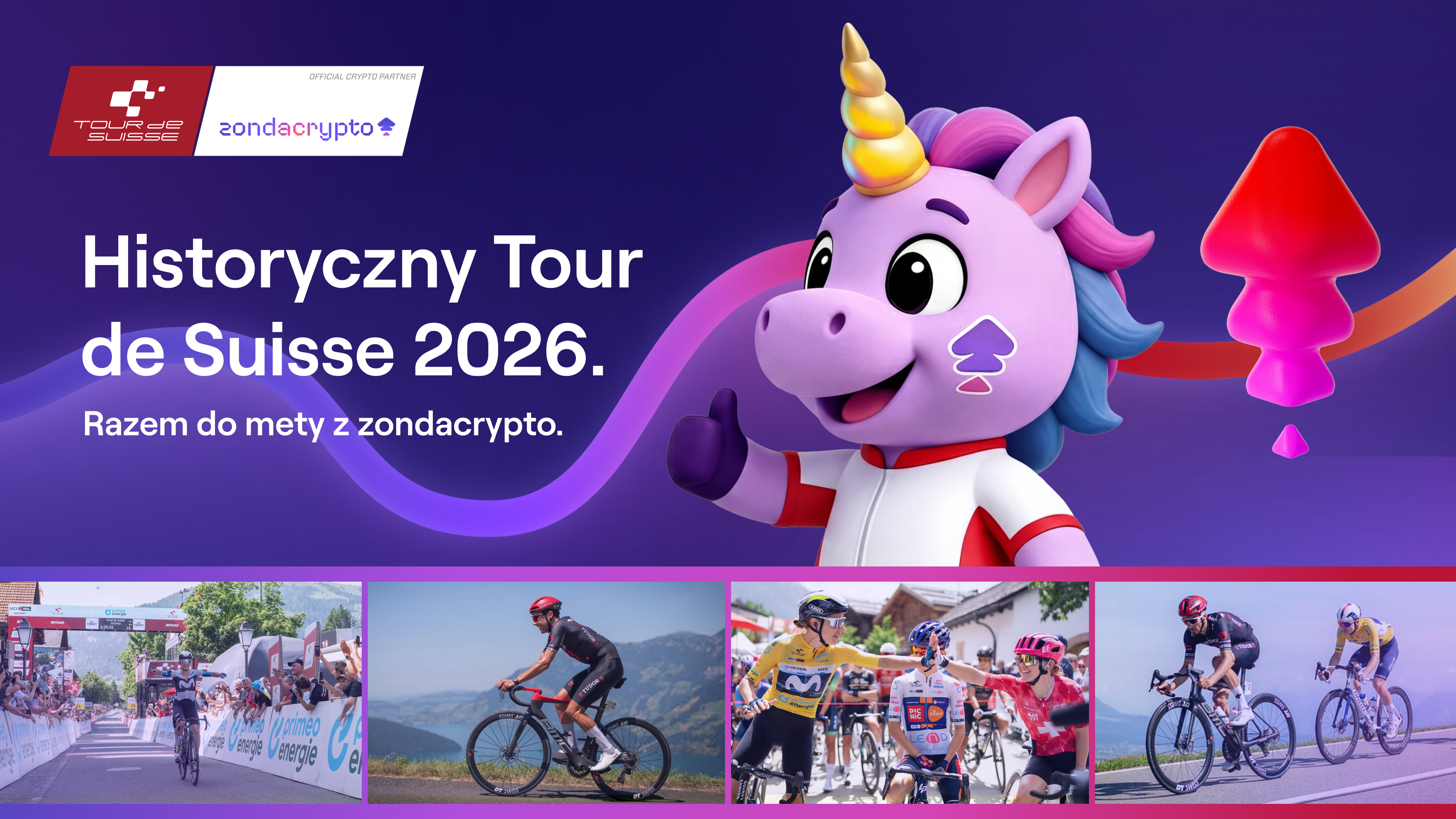Razem do mety - zondacrypto partnerem premium Tour de Suisse 2026!