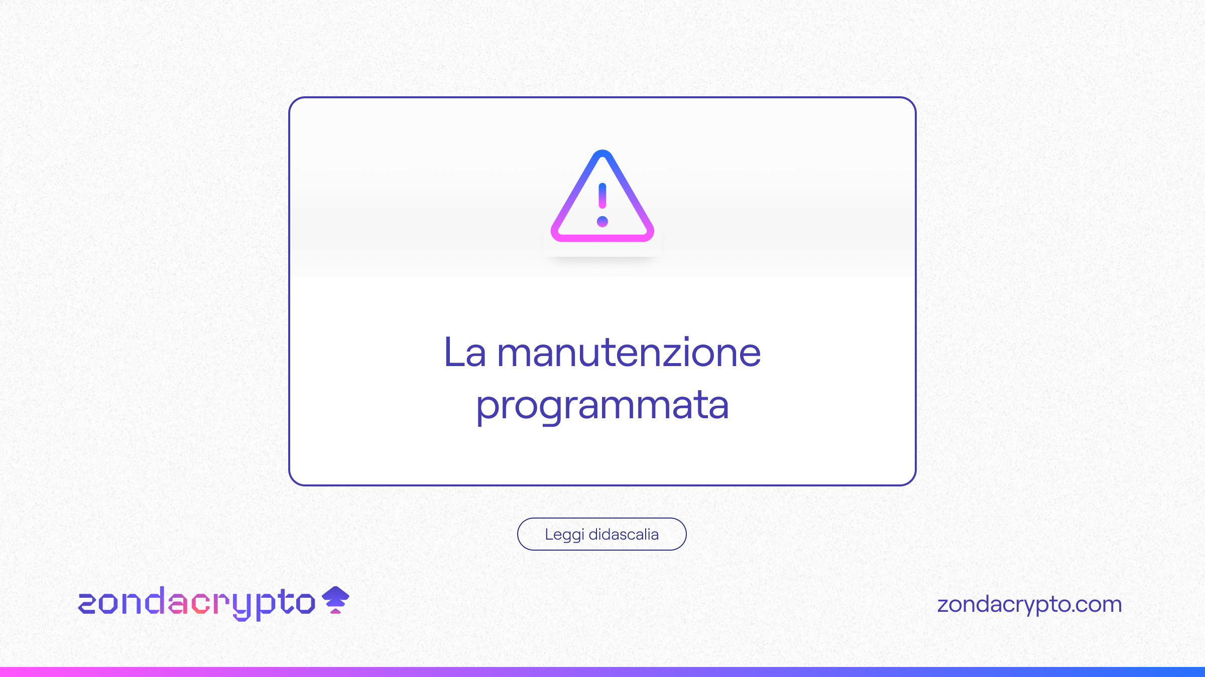 La manutenzione programmata (18.04.2025)